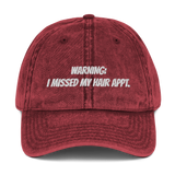 Missed my hair APPT. Vintage Cap