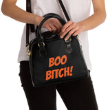 Boo Bitch Shoulder Handbag(black)