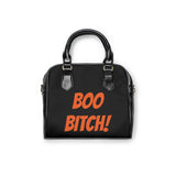 Boo Bitch Shoulder Handbag(black)