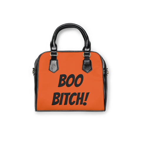 Boo Bitch Shoulder Handbag(orange)