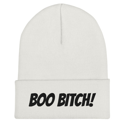 Boo bitch Cuffed Beanie (black)