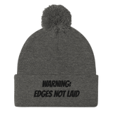 Edges not laid Pom-Pom Beanie (B)