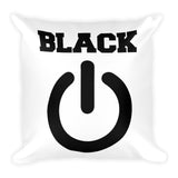 Black Power Square Pillow