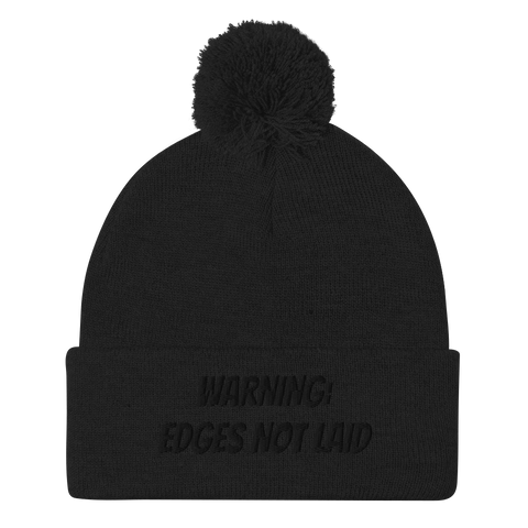 Edges not laid Pom-Pom Beanie (B)